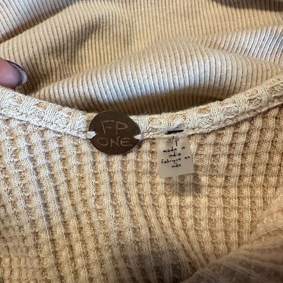 The Free People One Katya Thermal Mini Dress Cream Size Small NWT - Picture 9 of 10